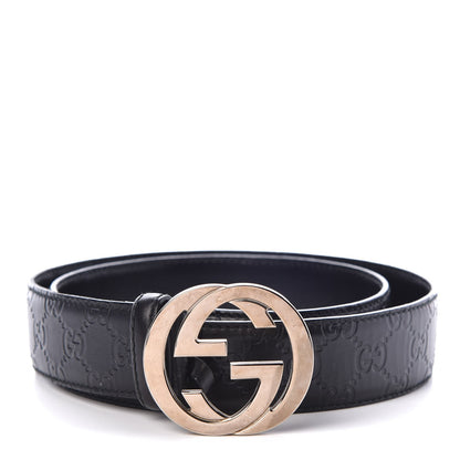 Gucci Guccissima Interlocking G Belt 95 38 Black 1 of 6
