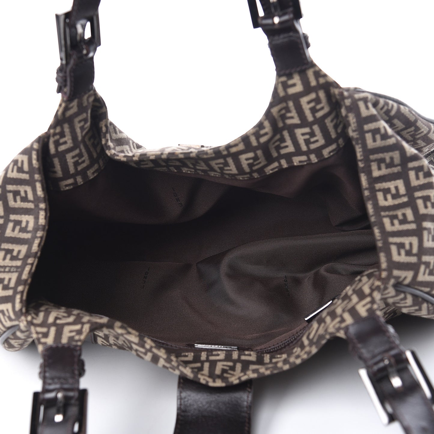 Zucchino Vitello Shoulder Bag Testa di Moro Beige