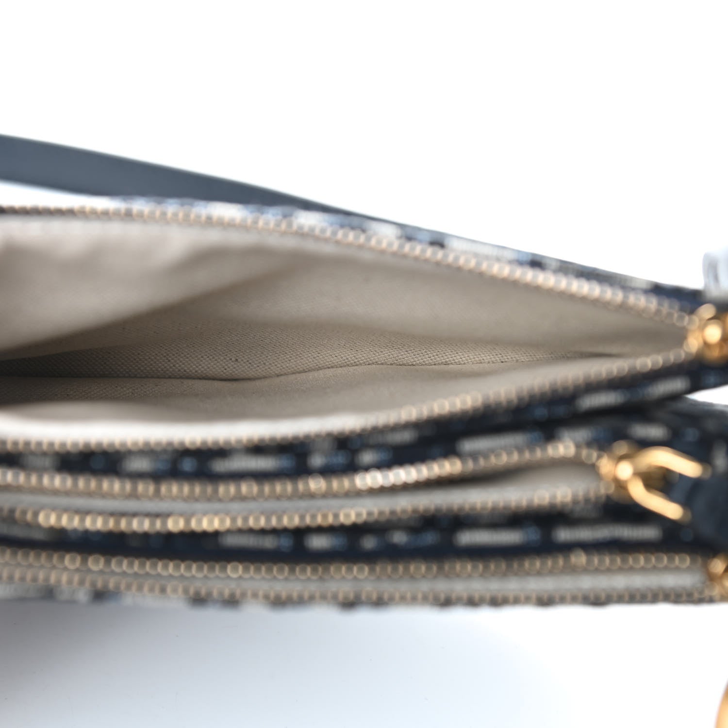 Christian Dior Oblique Saddle Pouch With Strap Navy Blue 5 of 10