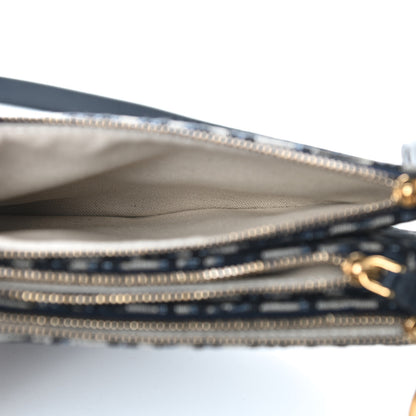 Christian Dior Oblique Saddle Pouch With Strap Navy Blue 5 of 10