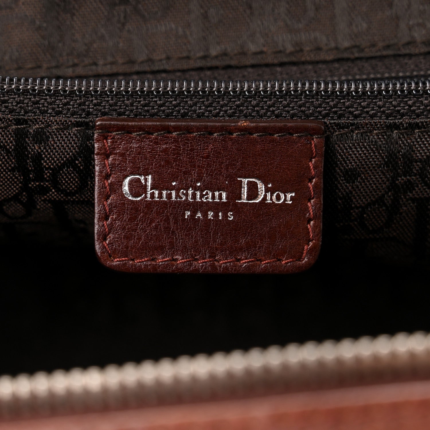 Christian Dior Grained Calfskin Romantic Flowers Frame Satchel