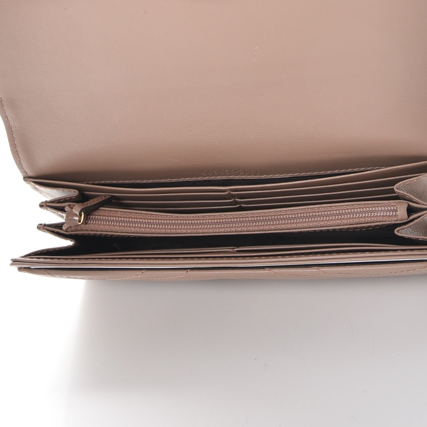 Calfskin Matelasse GG Marmont Continental Wallet Porcelain Rose