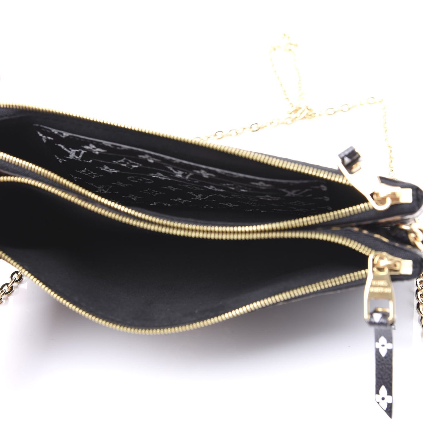 Monogram Giant Jungle Pochette Double Zip Black