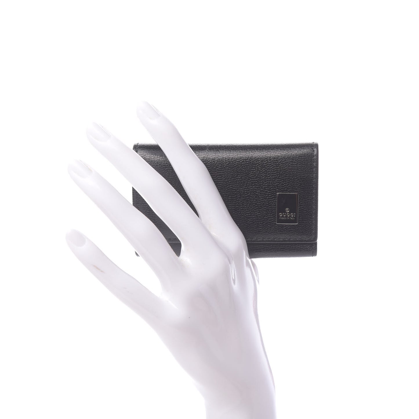 Calfskin 6 Key Holder Case Black