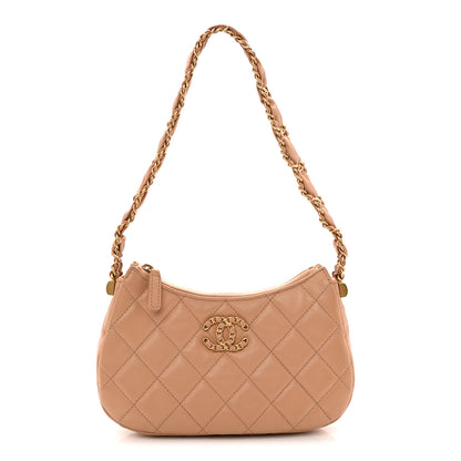 Chanel Aged Calfskin Quilted Small Chanel 19 Hobo  Beige 1 of 10