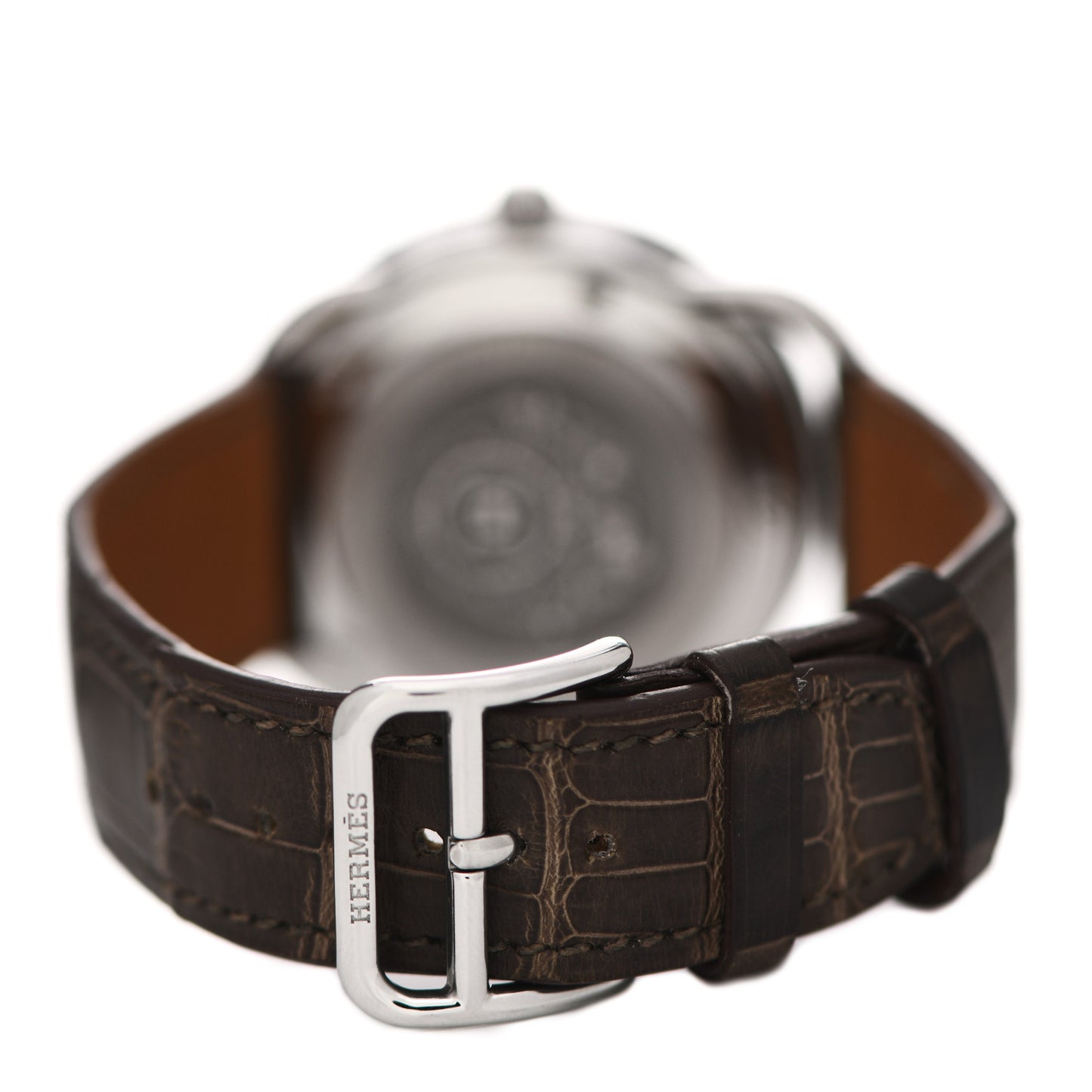 Stainless Steel Alligator Mother of Pearl 38mm Arceau Petite Lune Automatic Watch Havane