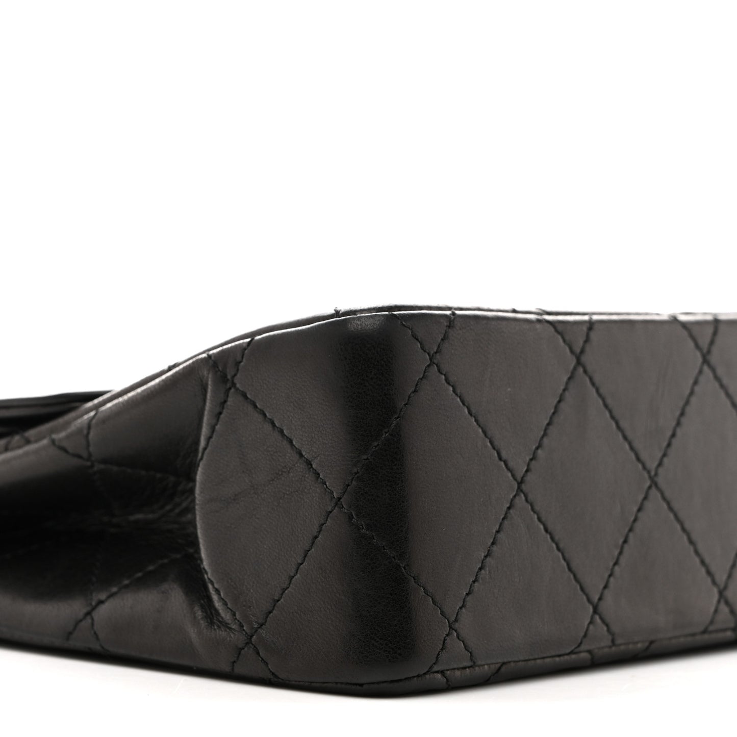 Lambskin Quilted Medium Single Flap Black