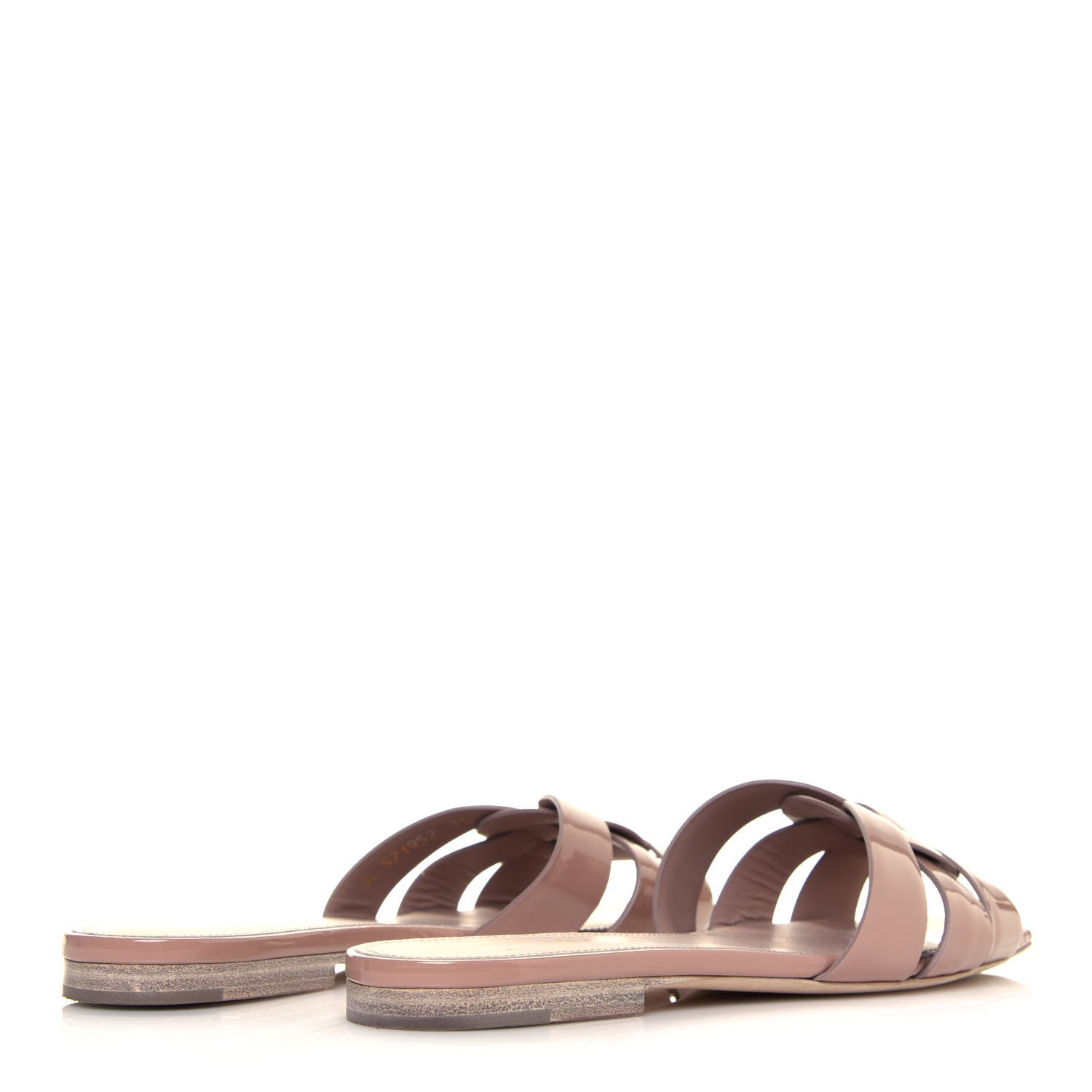 Saint Laurent Patent Calfskin Nu Pied 05 Slide Sandals 35 Nude 4 of 7