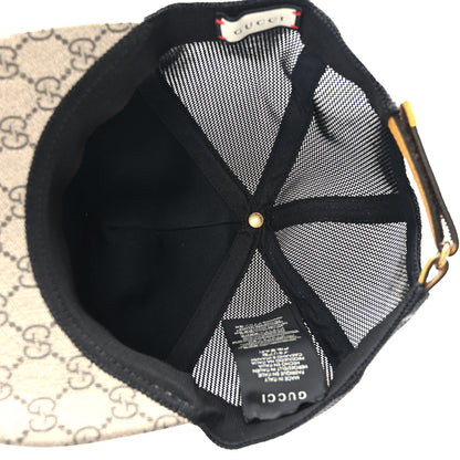 Gucci GG Supreme Monogram Neo Vintage Baseball Hat Beige New Acero 6 of 9