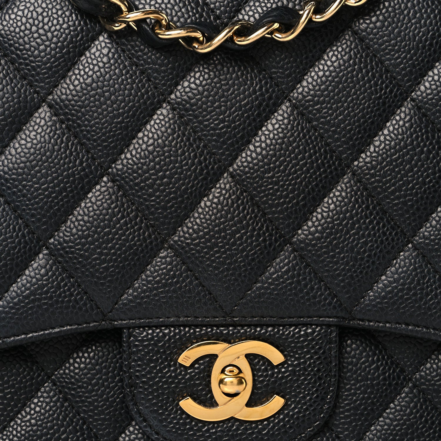Chanel Caviar Quilted Jumbo Single Flap Black 8 of 11
