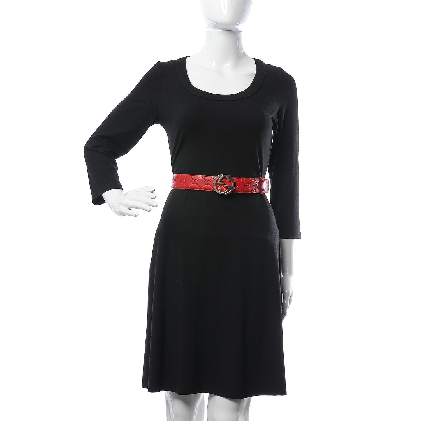Guccissima Signature Interlocking G 37mm Belt 100 40 Hibiscus Red