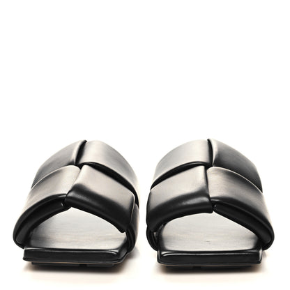Bottega Veneta Nappa Maxi Intrecciato Patch Flat Mules 38.5 Black 2 of 7