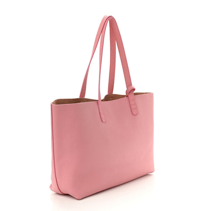 Mansur Gavriel Tumbled Calfskin Small Shopping Tote Blush 4 of 11