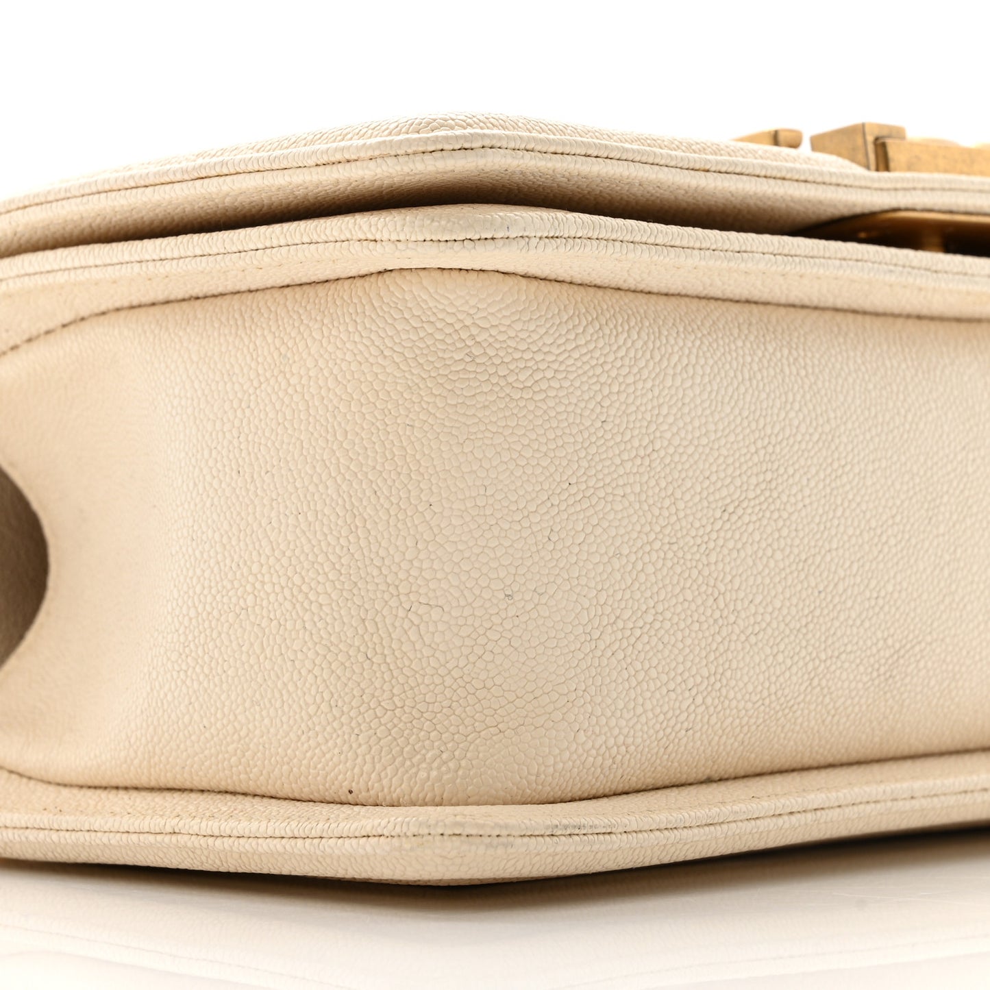 Caviar Quilted Small Boy Flap White