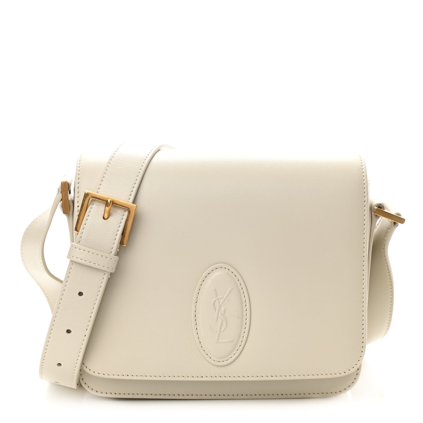 Calfskin Le 61 Shoulder Bag White