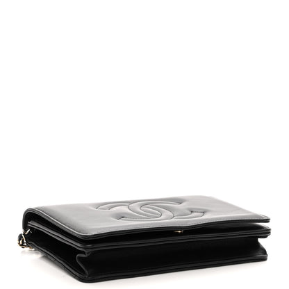 Chanel Lambskin Quilted Timeless CC Wallet On Chain WOC Black 4 of 13