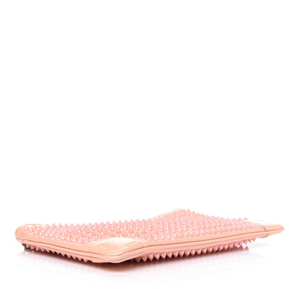 Christian Louboutin Patent Calfskin Studded Loubiposh Chain Clutch Light Pink 3 of 6