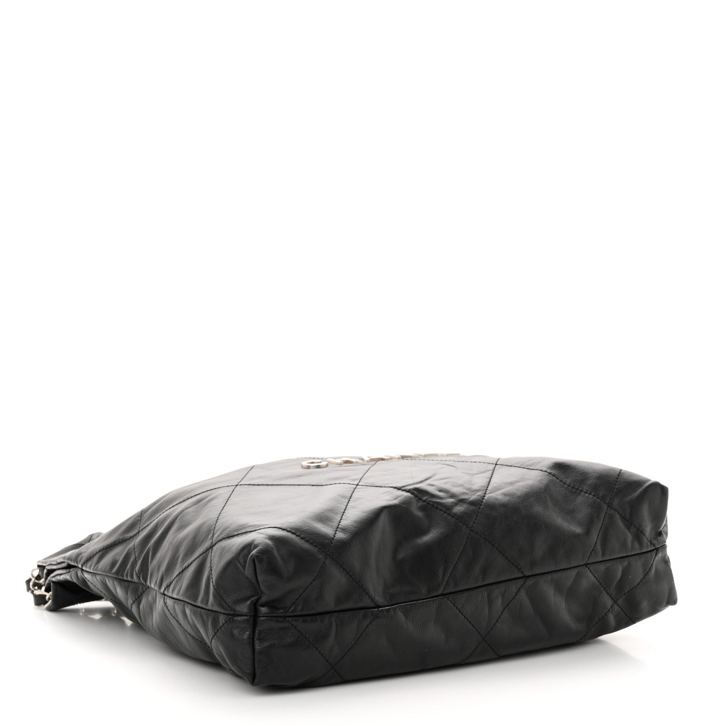 Shiny Calfskin Quilted Small Chanel 22 Black