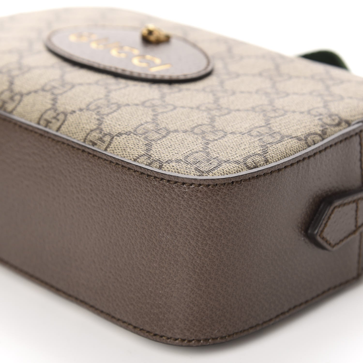 Gucci GG Supreme Monogram Web Neo Vintage Shoulder Bag Beige New Acero Crop 7 of 11