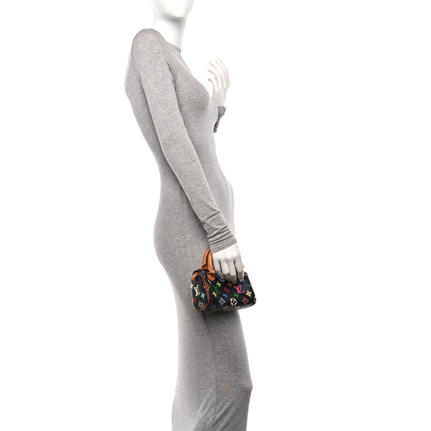 Louis Vuitton Monogram Multicolor Mini Sac HL Speedy Black 2 of 12