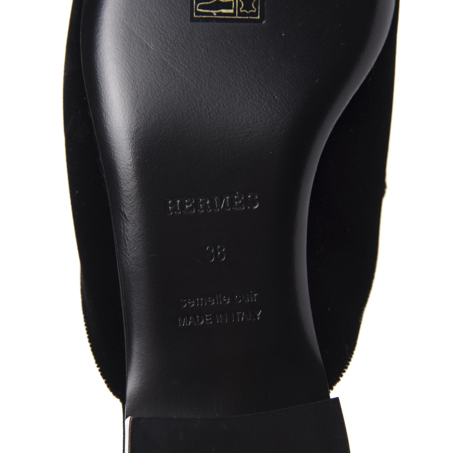 Velvet Trocadero Mule 38 Black