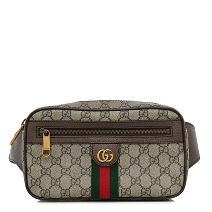 Gucci Soft GG Supreme Monogram Medium Ophidia Belt Bag Dark Brown 2 of 10