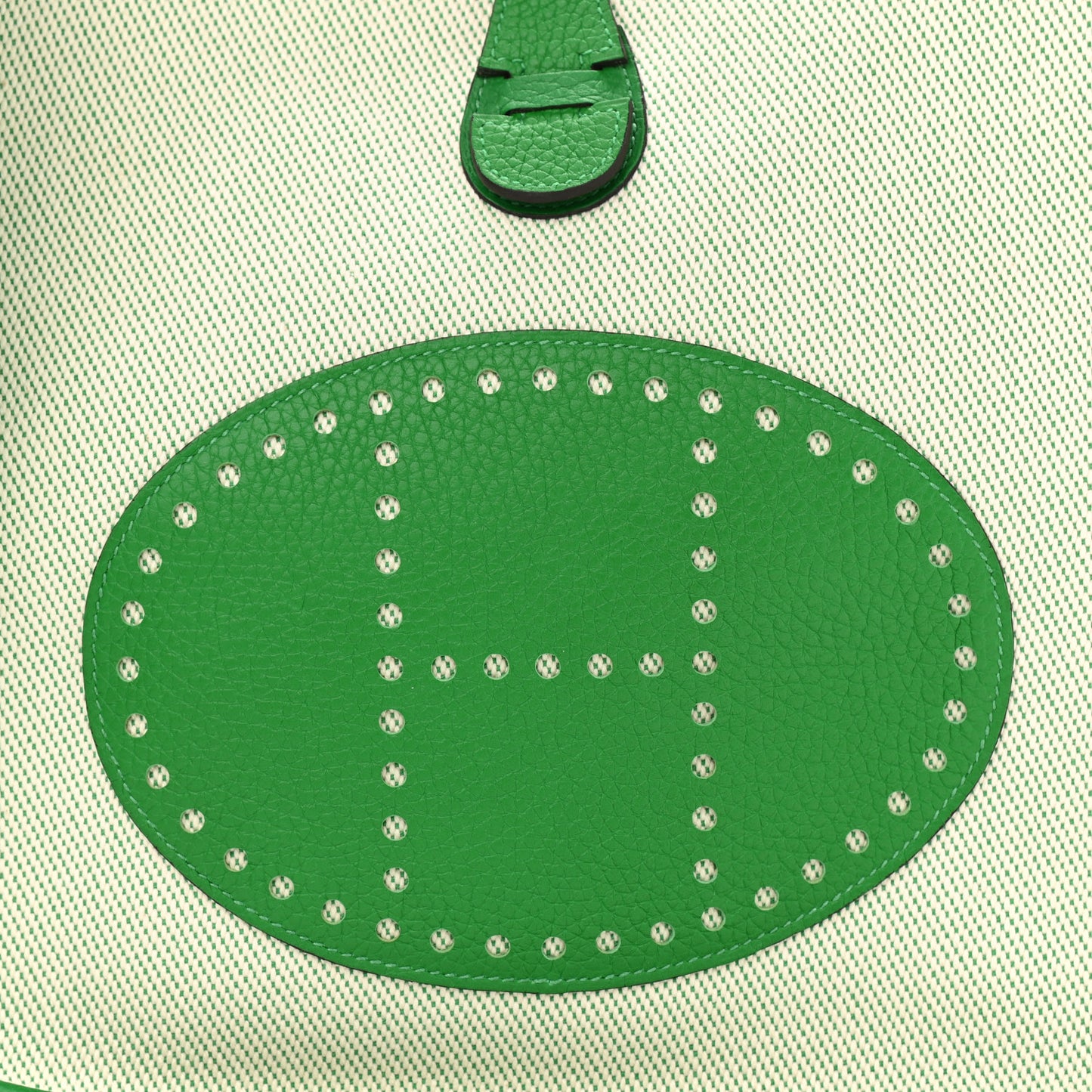 Toile Taurillon Clemence Evelyne III PM Bambou Ecru