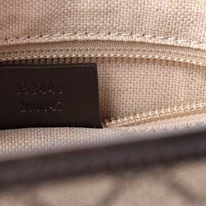 Gucci GG Supreme Monogram Small Zippered Tote Dark Brown 7 of 10
