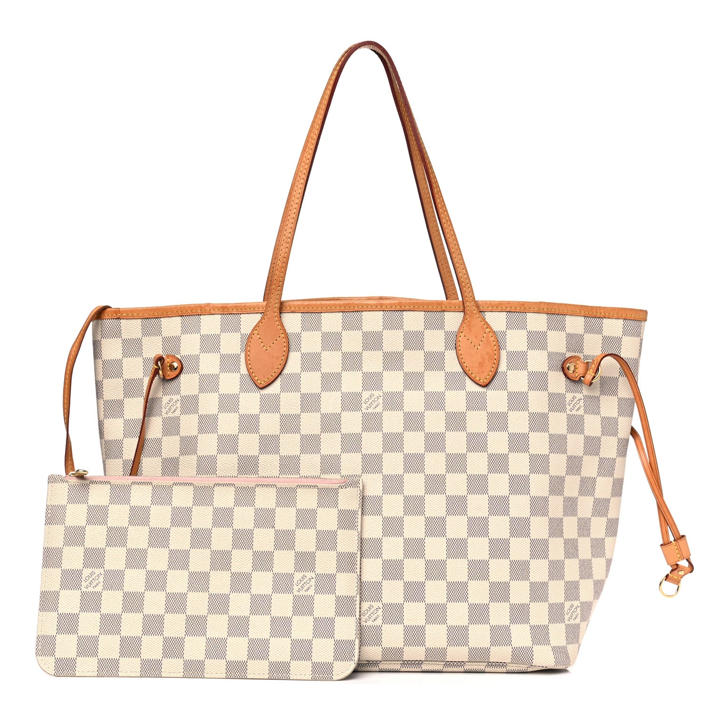 Damier Azur Neo Neverfull MM Rose Ballerine