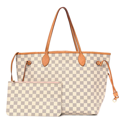 Louis Vuitton Damier Azur Neo Neverfull MM Rose Ballerine 1 of 16