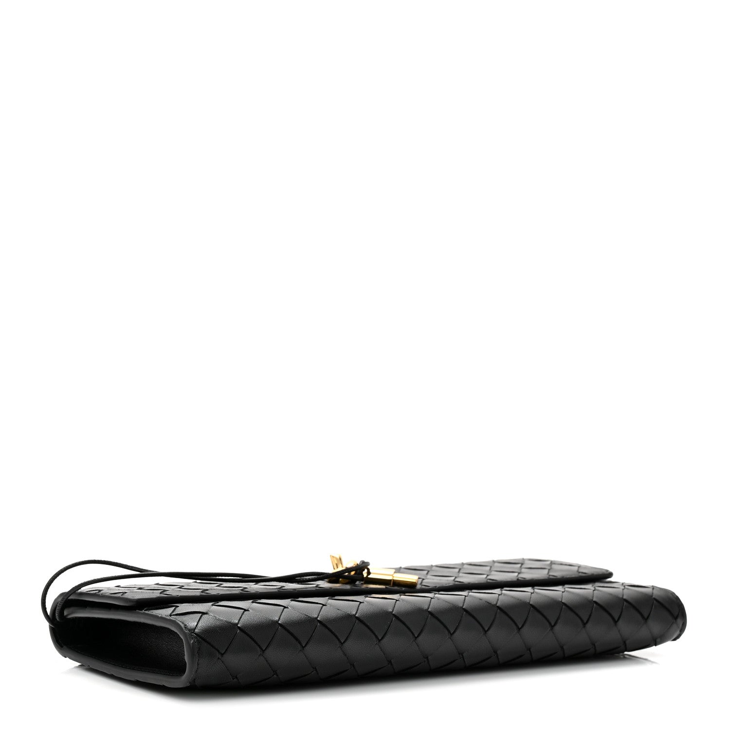 Bottega Veneta Nappa Intrecciato Long Andiamo Top Handle Clutch Black 3 of 6
