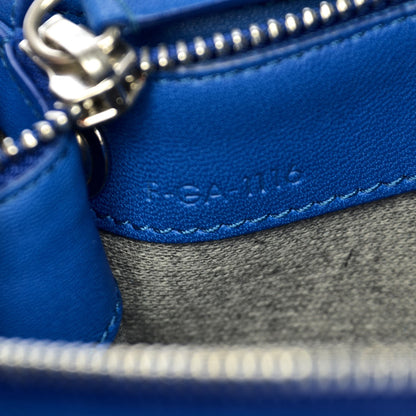 Celine Lambskin Small Trio Crossbody Bag Electric Blue 9 of 9