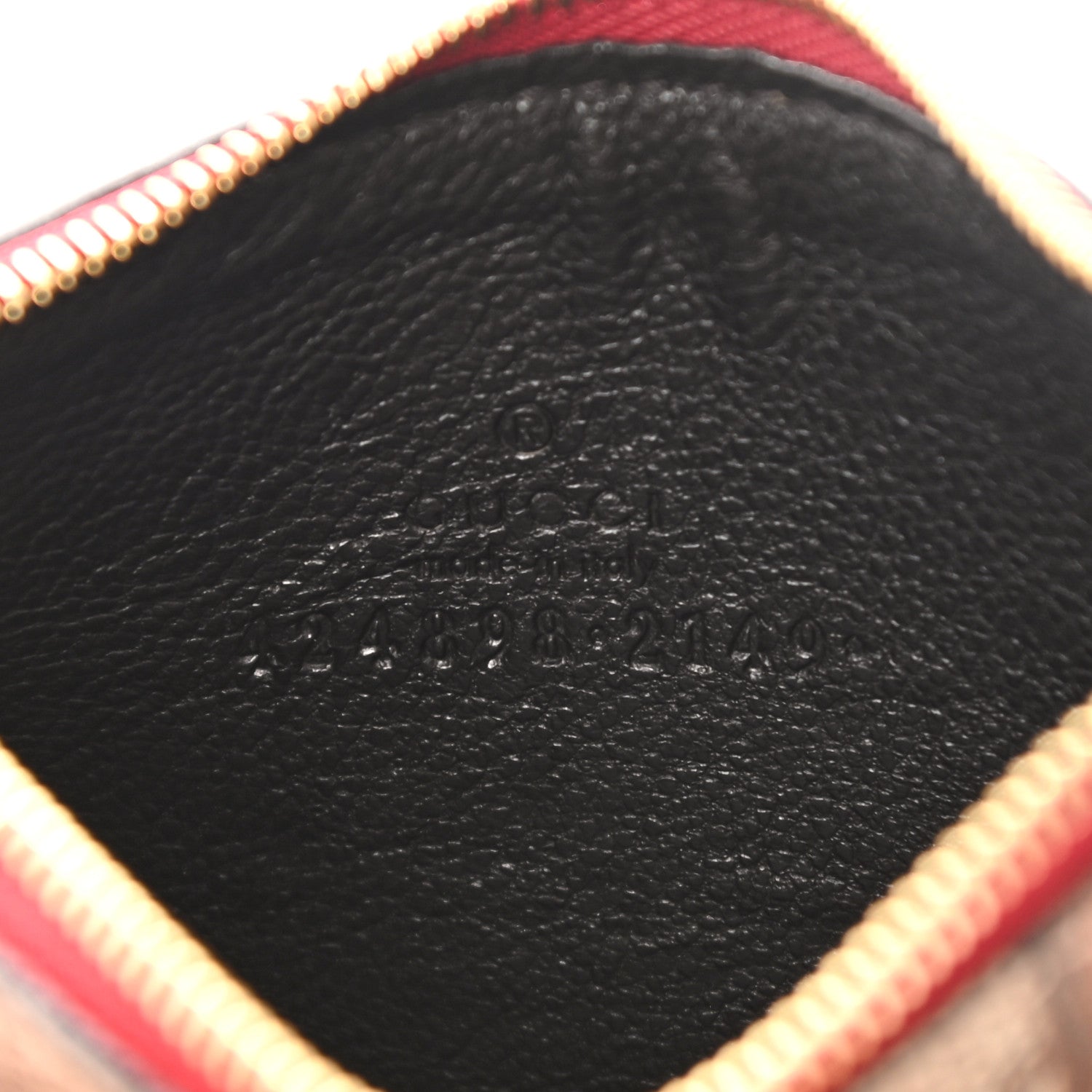 Gucci GG Supreme Monogram Tian Key Case Beige Multicolor Red 6 of 7