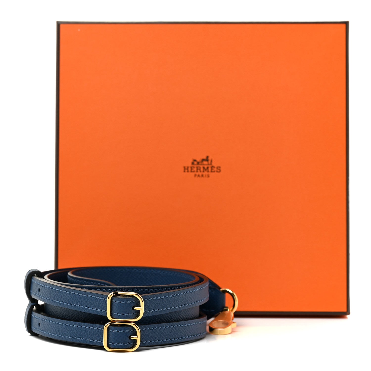 Hermes Epsom 35mm Harnachement Shoulder Strap Deep Blue 5 of 5