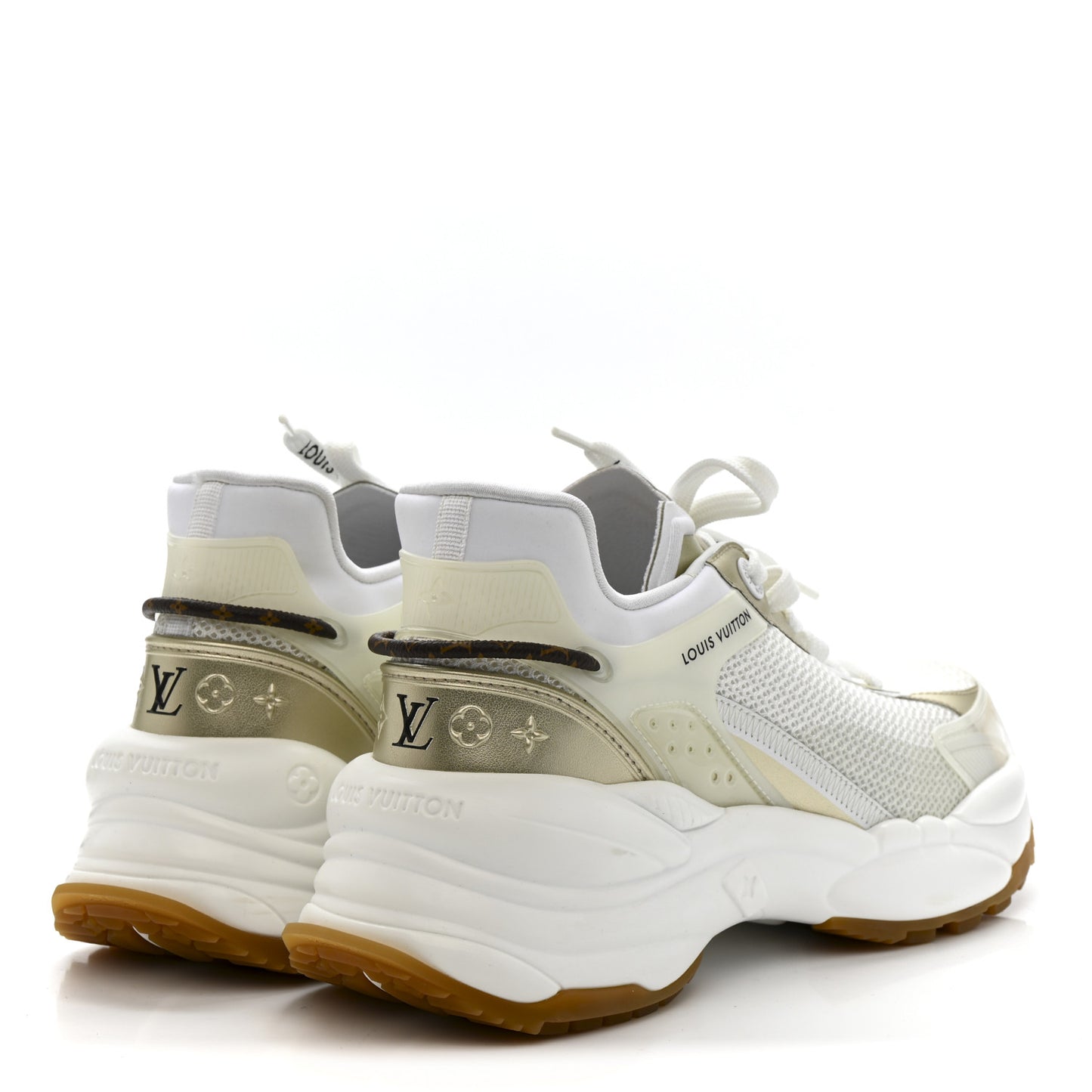 Monogram Calfskin Run 55 Sneakers 38 White