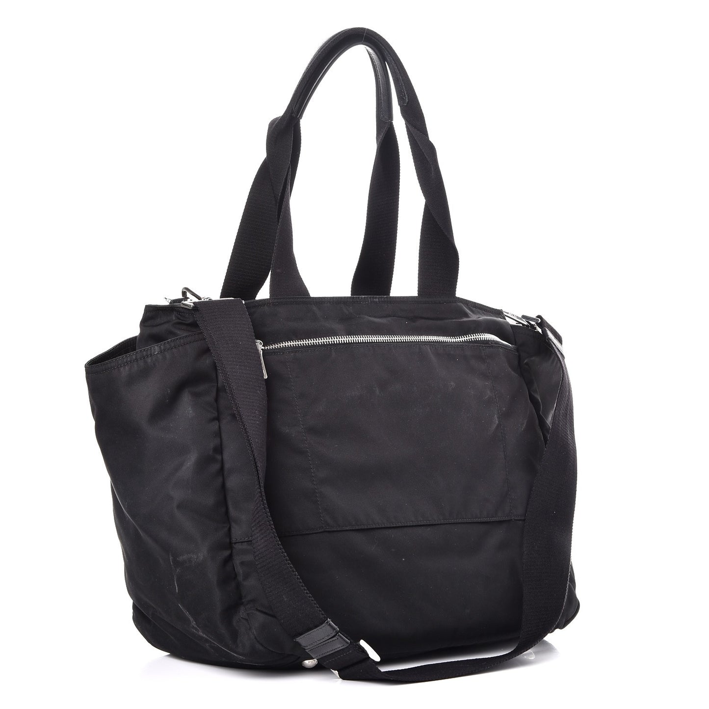 Tessuto Nylon Saffiano Diaper Bag Nero Black