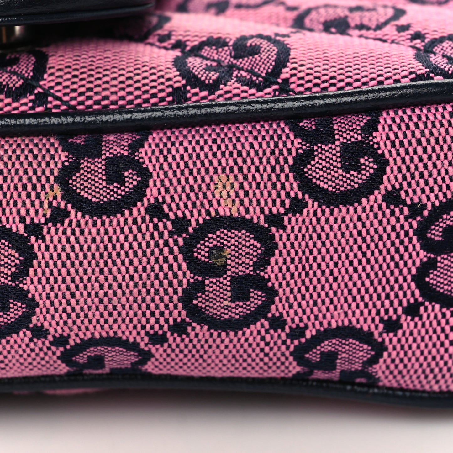 Monogram Multicolor Matelasse Diagonal Super Mini GG Marmont Shoulder Bag Pink Blue