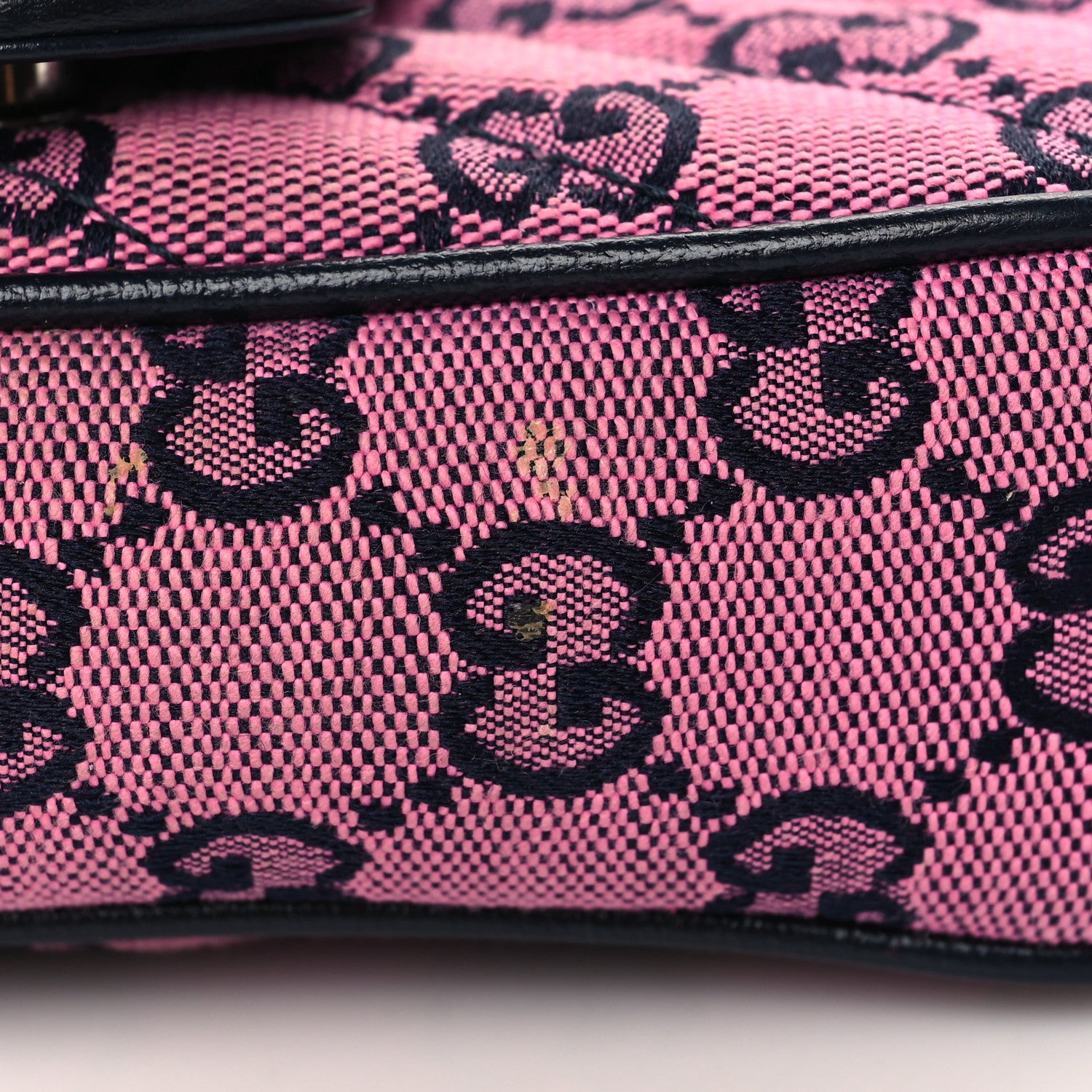 Gucci Monogram Multicolor Matelasse Diagonal Super Mini GG Marmont Shoulder Bag Pink Blue 9 of 9
