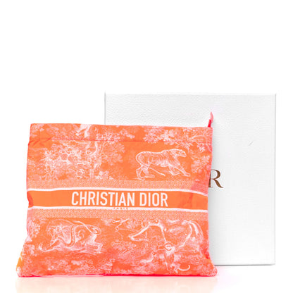 Christian Dior CHRISTIAN DIOR Embroidered Toile De Jouy Diortravel Zipped Pouch Orange 11 of 11