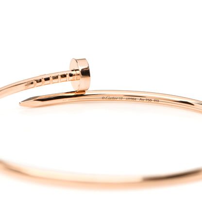 Cartier 18K Pink Gold Small Juste Un Clou Bracelet 17 3 of 4