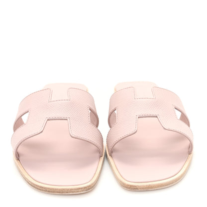 Hermes Epsom Oran Sandals 41 Rose Porcelaine 3 of 10