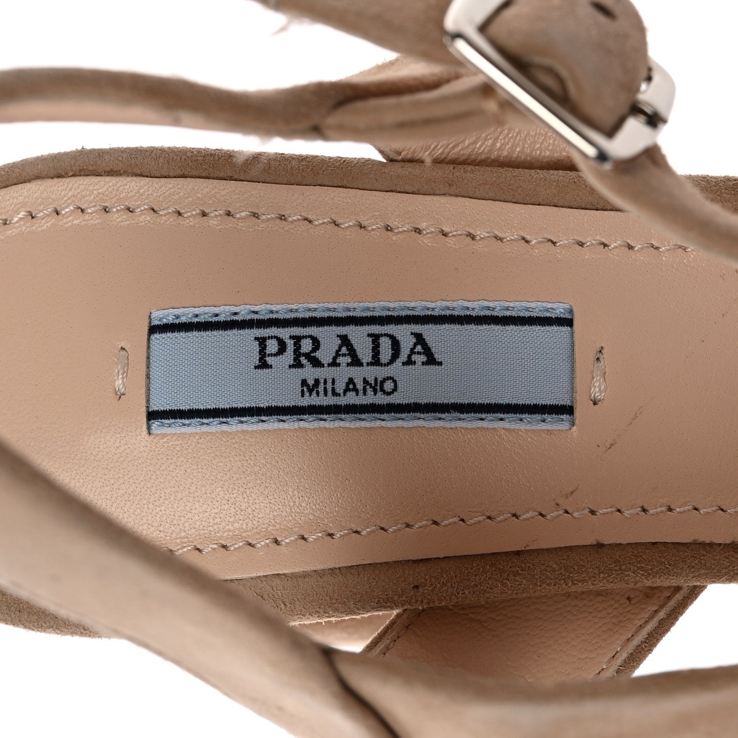 Suede Crisscross Platform 30/105mm Sandals 36.5 Taupe