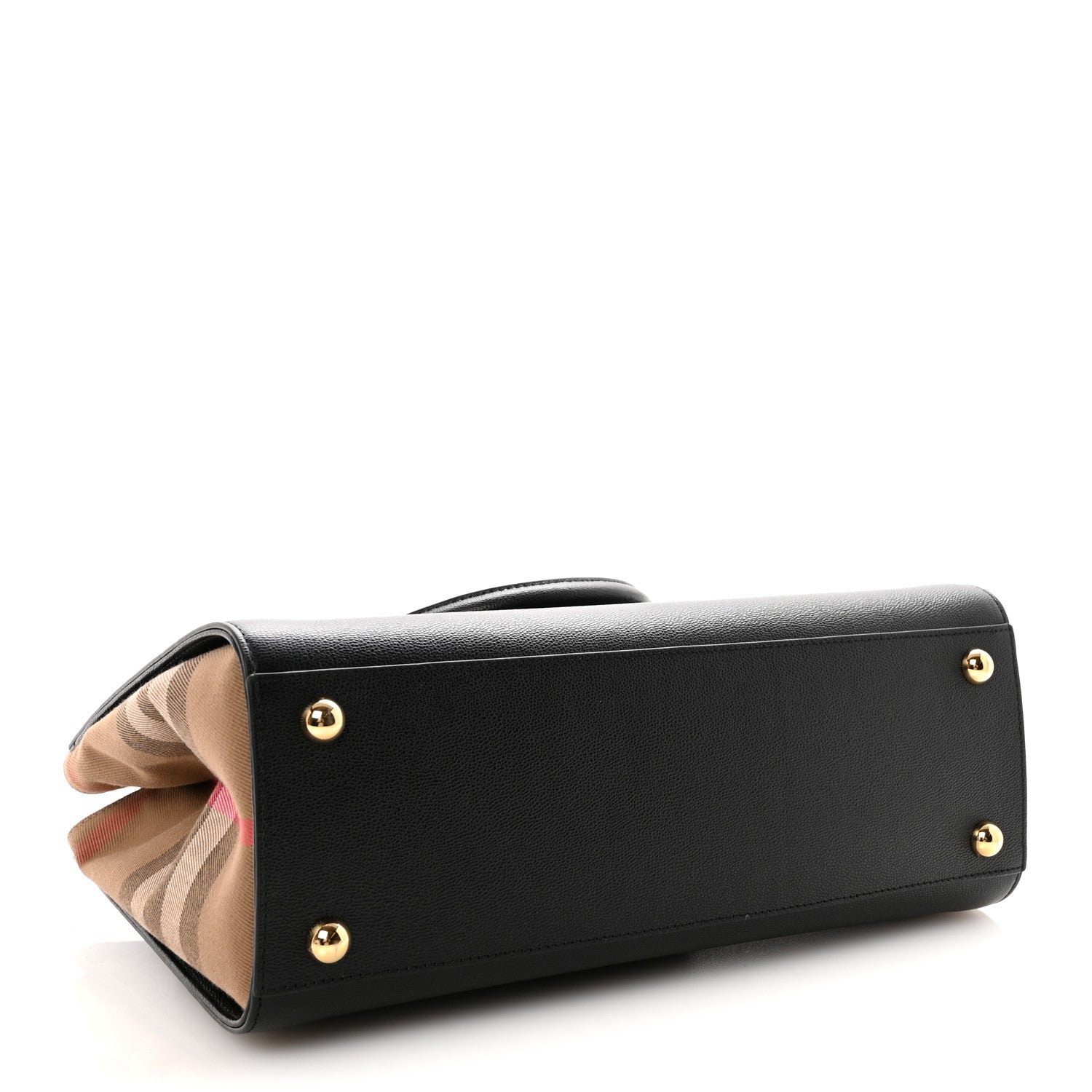 Burberry Calfskin Mega Check Small Banwell Tote Black 4 of 9