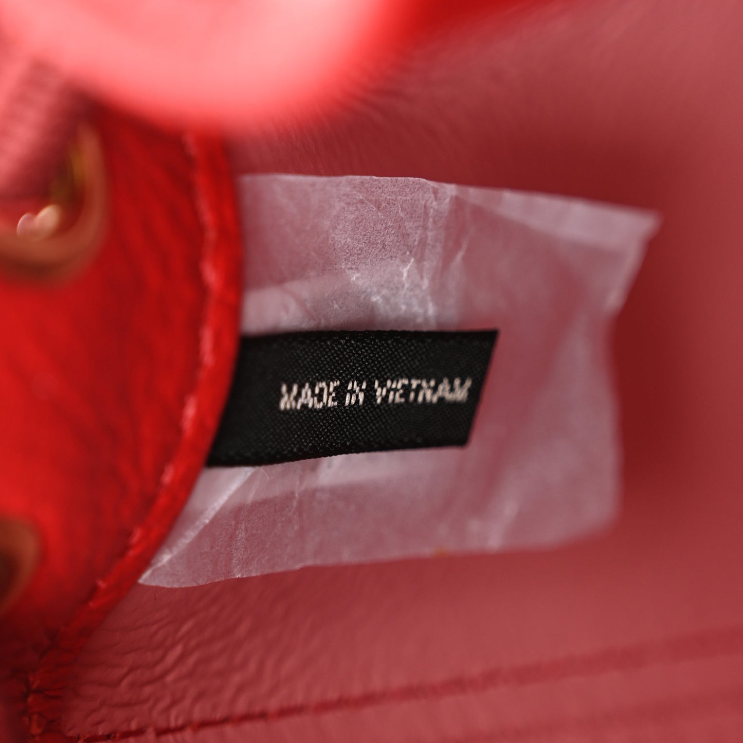 Grained Calfskin The Mini Bucket Bag True Red