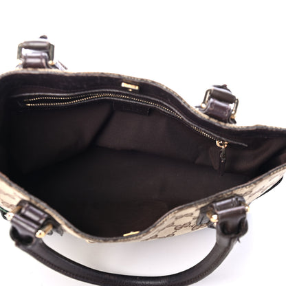 Gucci Monogram Small Hasler Tote Dark Brown 4 of 5