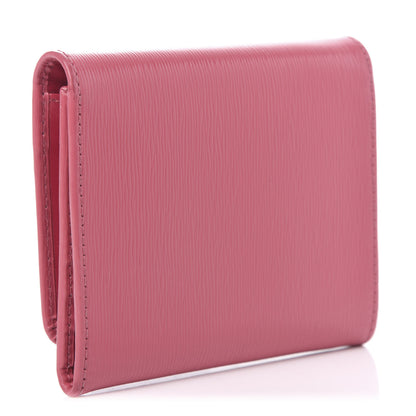 Prada Vitello Move Tri-Fold Compact Wallet Peonia 3 of 8