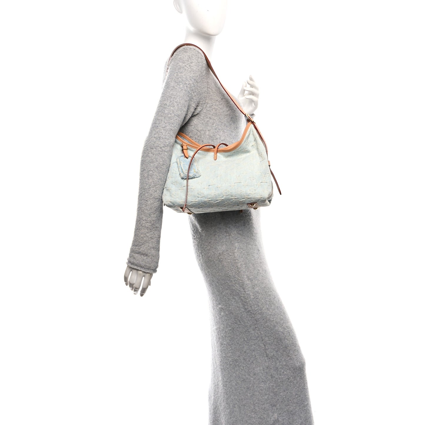 Monogram Denim CarryAll PM Sky Blue