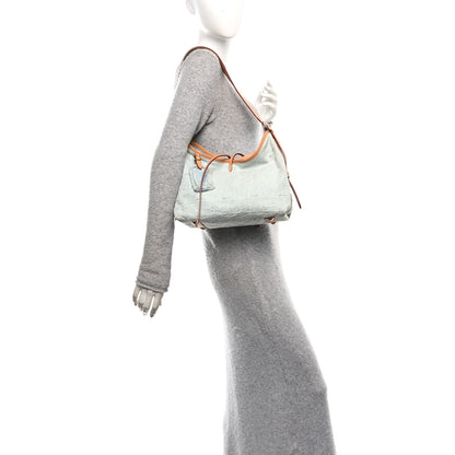 Louis Vuitton Monogram Denim CarryAll PM Sky Blue 2 of 10