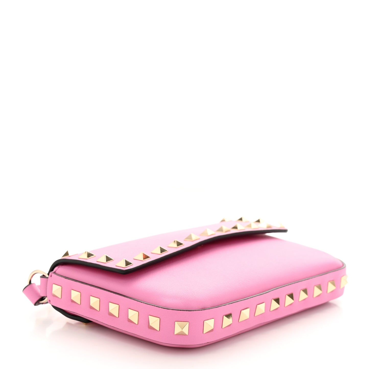 Vitello Rockstud Crossbody Pouch Dawn Pink