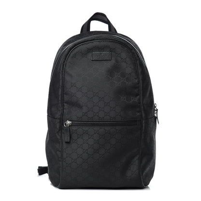 Gucci Nylon Monogram Slim Backpack Black 1 of 9